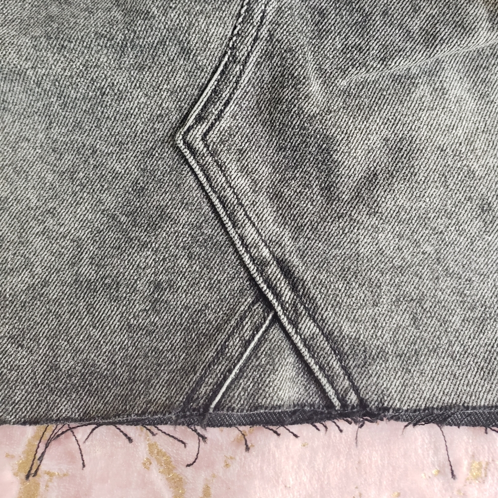 Free People Black Washed Denim Skirt - Picture 10 of 16